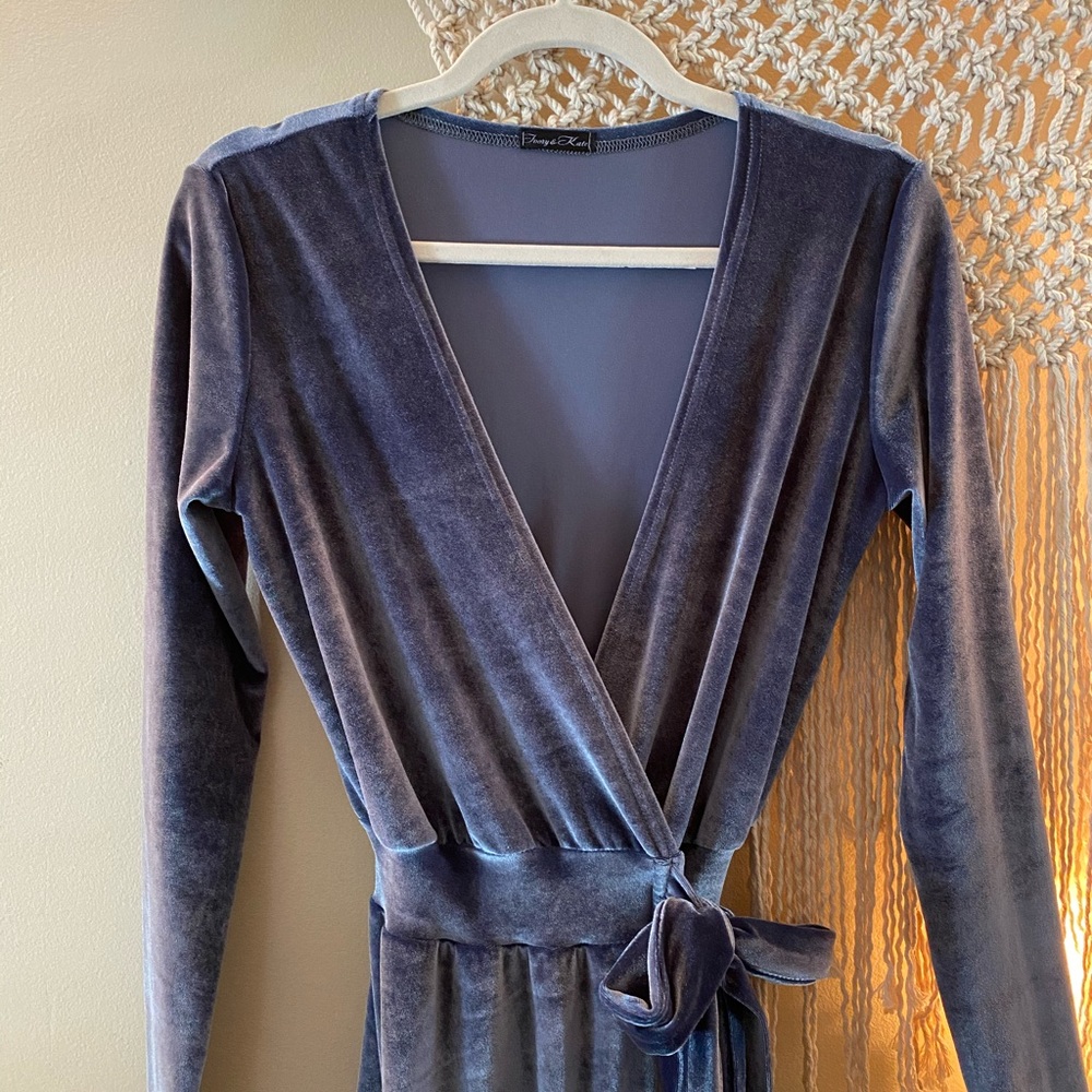 Gray Velvet Bridesmaid Dress